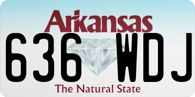 AR license plate 636WDJ
