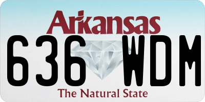 AR license plate 636WDM