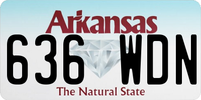 AR license plate 636WDN