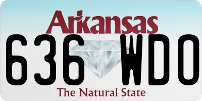 AR license plate 636WDO