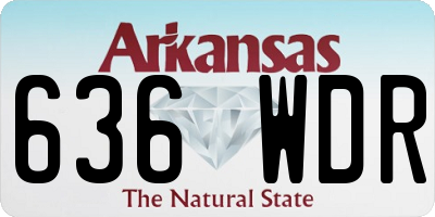 AR license plate 636WDR