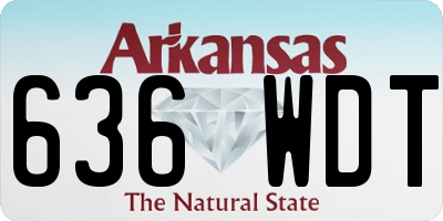 AR license plate 636WDT