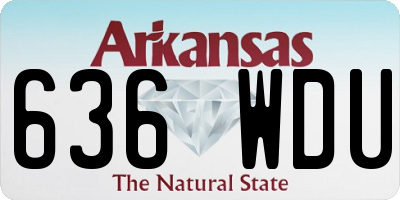AR license plate 636WDU