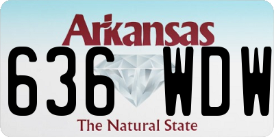 AR license plate 636WDW