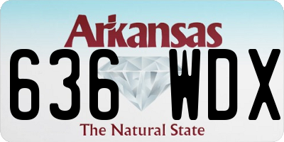 AR license plate 636WDX