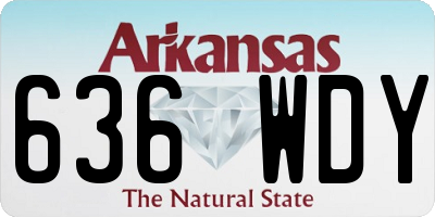AR license plate 636WDY