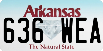 AR license plate 636WEA