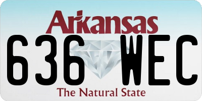 AR license plate 636WEC
