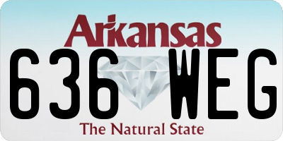 AR license plate 636WEG