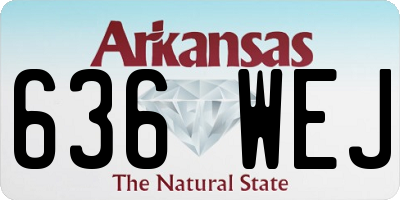 AR license plate 636WEJ