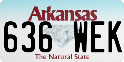 AR license plate 636WEK