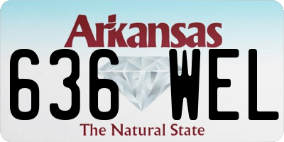 AR license plate 636WEL
