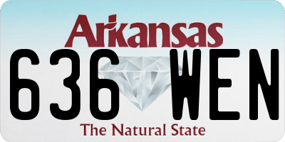 AR license plate 636WEN