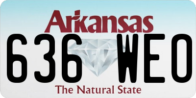 AR license plate 636WEO