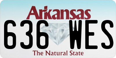 AR license plate 636WES