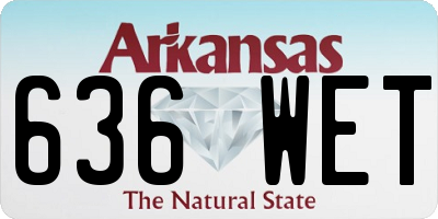 AR license plate 636WET