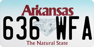 AR license plate 636WFA
