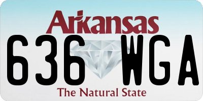 AR license plate 636WGA