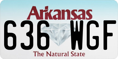 AR license plate 636WGF