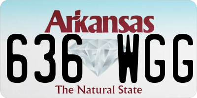 AR license plate 636WGG