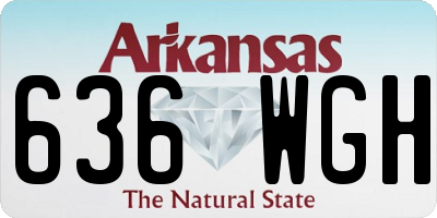 AR license plate 636WGH