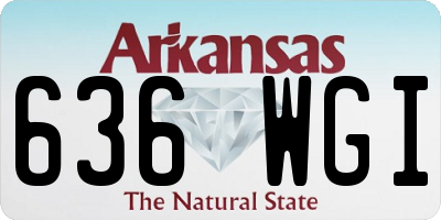 AR license plate 636WGI