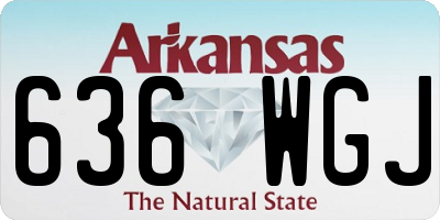 AR license plate 636WGJ