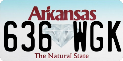 AR license plate 636WGK