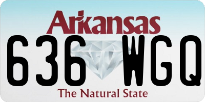 AR license plate 636WGQ