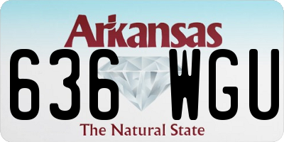 AR license plate 636WGU