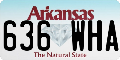 AR license plate 636WHA