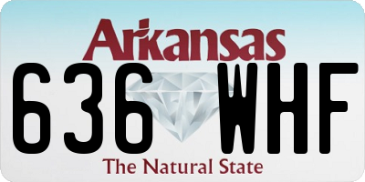 AR license plate 636WHF