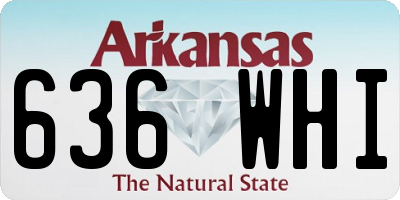 AR license plate 636WHI