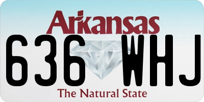 AR license plate 636WHJ