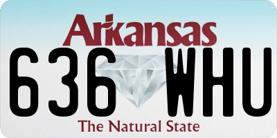 AR license plate 636WHU