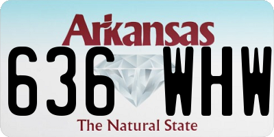 AR license plate 636WHW