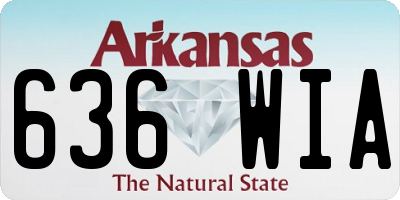 AR license plate 636WIA