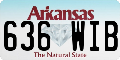 AR license plate 636WIB