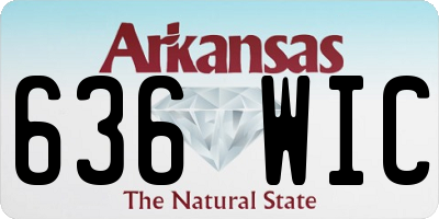 AR license plate 636WIC