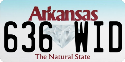 AR license plate 636WID