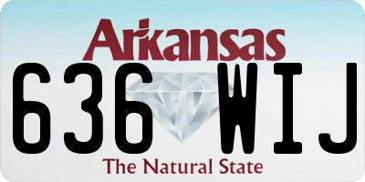AR license plate 636WIJ