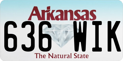 AR license plate 636WIK