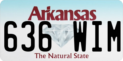 AR license plate 636WIM