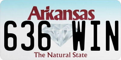 AR license plate 636WIN