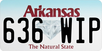 AR license plate 636WIP