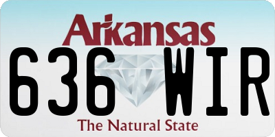 AR license plate 636WIR