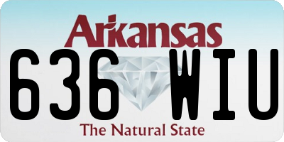 AR license plate 636WIU