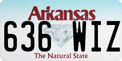 AR license plate 636WIZ