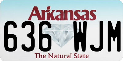 AR license plate 636WJM
