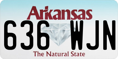 AR license plate 636WJN